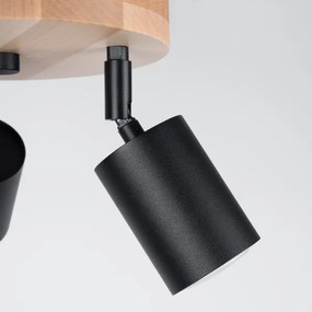 Sollux SL.1292 - Bodové svietidlo VERDO 3xGU10/10W/230V čierna