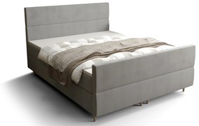 Manželská posteľ Boxspring 160 cm Flu Plus Comfort (sivá) (s matracom a úložným priestorom). Vlastná spoľahlivá doprava až k Vám domov. 1055970