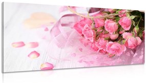 Obraz romantická ružová kytica ruží