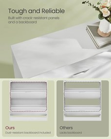 Botník s 2 výklopnými dvierkami, 3-úrovňový, 24 x 80 x 102 cm, biely