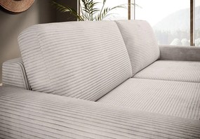 Rozkladacia pohovka na trvalé spanie Vanilla, krémová látka