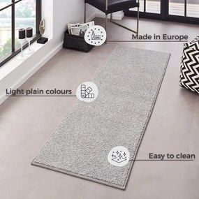 Svetlosivý behúň Hanse Home Pure, 80 x 400 cm