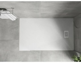 Mexen Hugo, obdĺžniková sprchová vanička SMC 160 x 90 cm, biela, biela krytka, 42109016-W