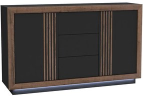 Komoda Dub šľachtený/Čierny lesk