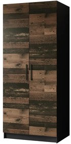 Skriňa Gold 2d Čierna/Old Style