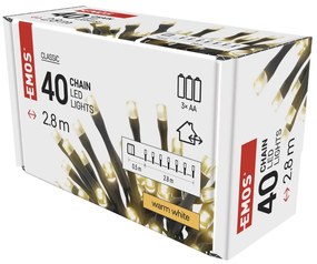 Vianočná reťaz LED 2,8 m, teplá biela