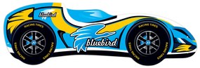 TOP BEDS Detská auto posteľ F1 140cm x 70cm - BLUE BIRD