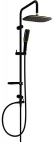 Mexen sprchový stĺp X49 s hornou a ručnou sprchou hlavicou, čierny / zlatý - 798494991-75