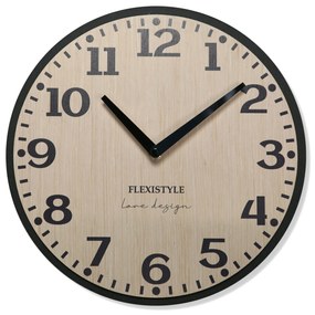 Dubové nástenné hodiny Elegante Flex z227-1d2-1-x svetlohnedé, 30 cm