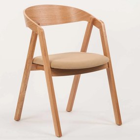 Stima dubová stolička GURU s čalúneným sedadlom Vyberte látku ->: CARABU beige 66