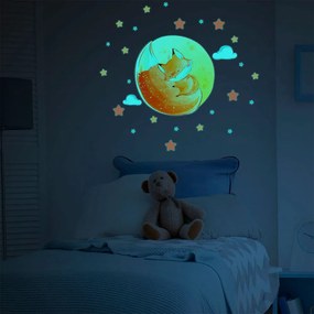 Detská samolepka na stenu 30x30 cm Dreamy Fox - Ambiance