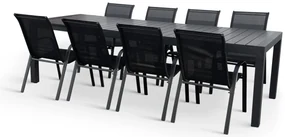 Záhradný jedálenský set Grande Pasto + 8x kovová stolička Ramada