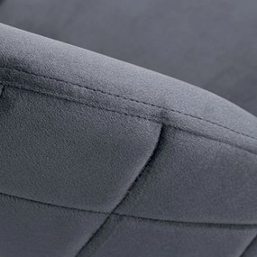 Grafitová zamatová stolička FARGO