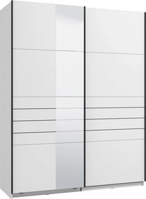 XXXLutz ŠAT. SKRIŇA S POSUV. DVERAMI, biela, 145,5/217,5/60 cm Xora - Skrine - 000834015312