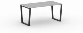Kancelársky stôl PRIMO IMPRESS, čierna podnož, 1600 x 800 mm, sivá
