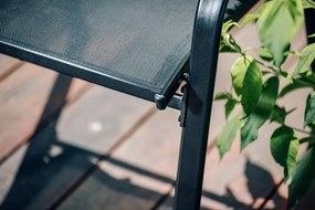 AKCIA Záhradné kreslá TAVERNO set 2ks sivá/čierna II. akosť