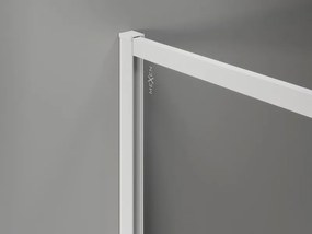 Mexen, Mexen Kioto-XF sprchová stena s rámom 130 x 202 cm, matná 10 mm, biela - 800-130-104-20-30-X