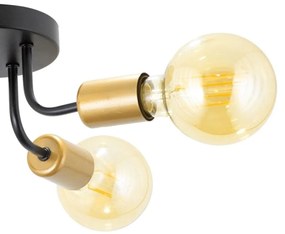 Stropné svietidlo Oldie II čierne/zlaté