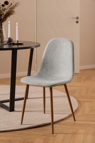 Jídelní židle Celia světle šedá/dub