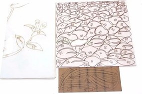 Veselá Stena Samolepka Modré 3D Kvietky Veľkosť: M -100 x 30 cm
