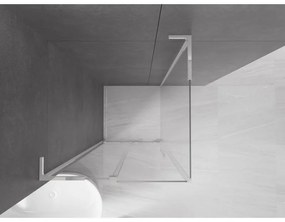 Mexen Velar L, sprchový kút s posuvnými dverami 100 x 100 cm, 8mm číre sklo, chrómová, 871-100-100-03-01