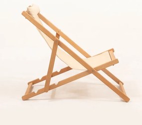 Záhradné lehátko béžové/habr