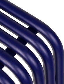 Modrá kovová záhradná lavica Nokk – noo.ma