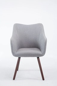 Design-Shop Stolička Mack látka, nohy orech - Sivá