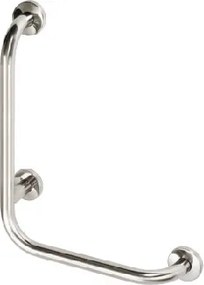 Bemeta Design HELP: Madlo, 680 mm, v tvare L, ľavé, s krytkou, nerez, mat - 301112072