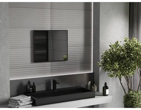 Mexen Loft, obdĺžnikové kúpeľňové zrkadlo 60 x 50 cm, farba rámu čierna matná, 9852-060-050-000-70