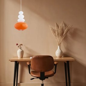 Argon 8822 - Luster na lanku DIEGO 1xGU10/5W/230V biela/oranžová