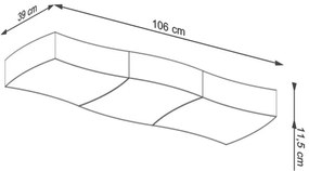 Sollux SL.1055 - Stropné svietidlo SQUARE 6xE27/60W/230V biela