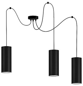 Belis Luster na lanku ZIK 3xE27/40W/230V pavúk čierna BE0424