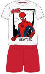 E plus M - Chlapčenské / detské letné pyžamo kraťasy + tričko s krátkym rukávom Spiderman Marvel New York - červené 104