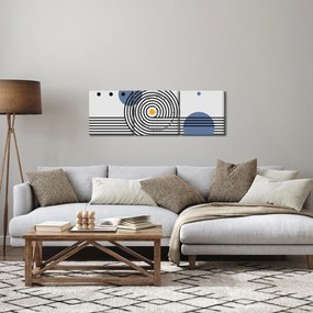 Obraz - Minimalistická abstrakcia N⁰1 (s hodinami) (90x30 cm)