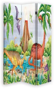 Gario Paraván Dinosaury pri jazere Rozmery: 110 x 170 cm, Prevedenie: Klasický paraván