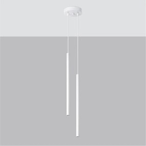 Biele kovové závesné svietidlo ø 15 cm Fideus – Sollux