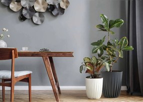 PLASTOVÝ KVETINÁČ STRIPPED ECO 46X39 CM ČIERNA