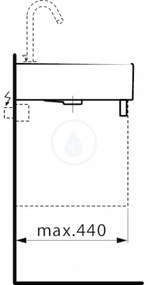 LAUFEN Living Umývadlo, 800 mm x 460 mm, biela – bez otvoru na batériu H8174360001091