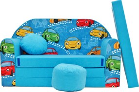 Detská pohovka Blue cars