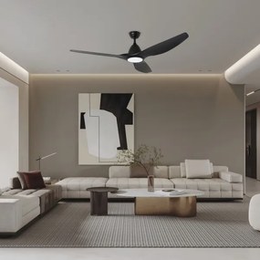 ZEVENTI - LED Stropný ventilátor URBINO LED/20W/230V Wi-Fi Tuya čierny + diaľkové ovládanie