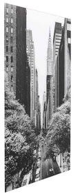 Street Of NY sklenený obraz čiernobiely 120x80 cm