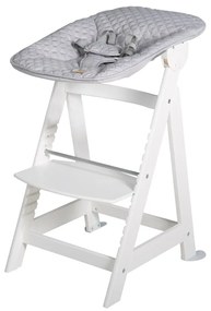 Biela jedálenská stolička Grow-Along – Roba