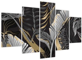 Obraz - Zlatá džungľa (150x105 cm)