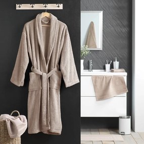 Svetlohnedý bavlnený župan veľkosť M Tendresse – douceur d'intérieur