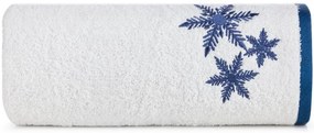 Bavlnený uterák s modrou vianočnou výšivkou Šírka: 70 cm | Dĺžka: 140 cm