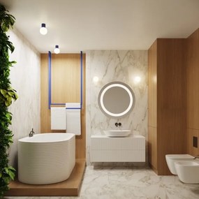 Sollux SL.1738 - Kúpeľňové stropné svietidlo HALO 1xG9/8W/230V IP44 modrá