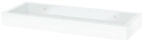 Nástenná polička P-010, matná biela, 40 cm