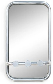 Kovový vešiakový panel v striebornej farbe Retro – Spinder Design