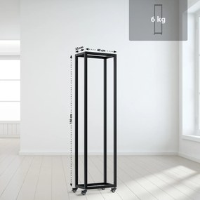 Stojan na drevo Hilta 25x40x150 cm - čierna